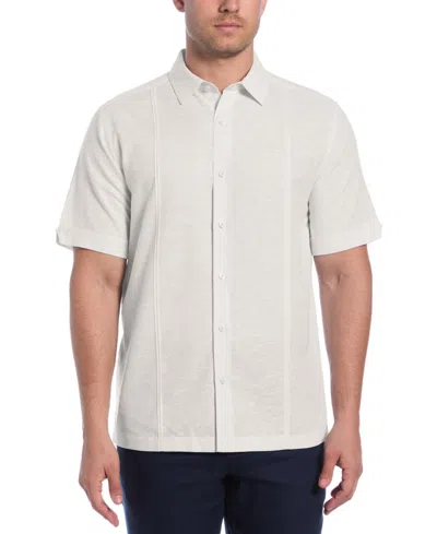 Cubavera Men's Classic-fit Linen Blend Short Sleeve Button-front Shirt In Egret