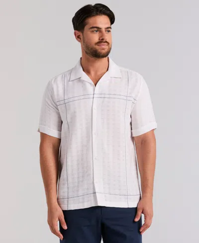 Cubavera Men's Cotton Blend Embroidered Shirt In Multi