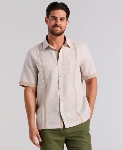 Cubavera Men's Cross-dyed Short-sleeve Pintucked Shirt In Gray