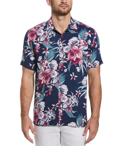 Cubavera Men's Floral Print Short Sleeve Shirt In Multi