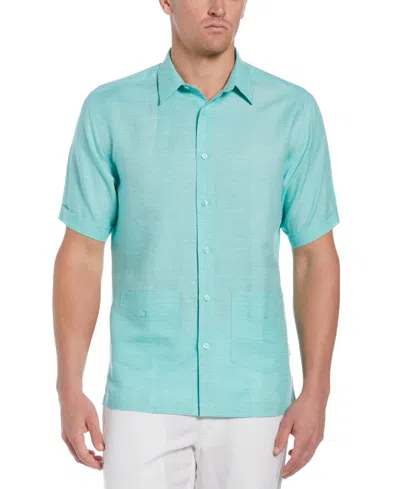Cubavera Men's Guayabera Yarn Dyed Striped Shirt In Blue