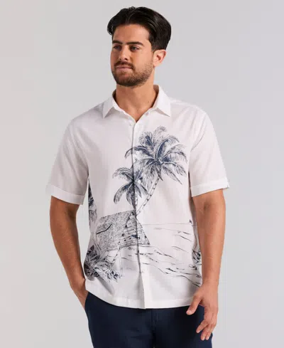 Cubavera Men's Island Scenic Print Shirt In Purple