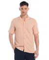 Cubavera Mens Short Sleeve Regular Fit Big And Tall Button-down Shirt In Pink