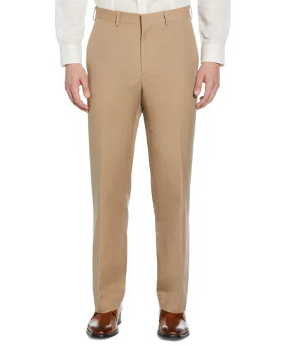 Cubavera Men's Linen Blend Flat Front Pant In Dune