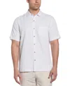 Cubavera Men's Palm Print Short-sleeve Button-down Shirt In White