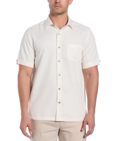 Cubavera Men's Palm Print Short-sleeve Button-down Shirt In Parisian Blue