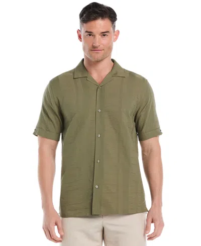 Cubavera Men's Seersucker Stripe Short Sleeves Shirt In Green