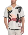 Cubavera Men's Short Sleeve Sunset Print Button-front Camp Shirt In Multi