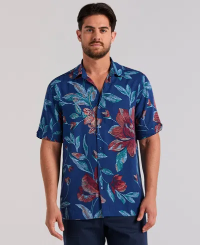 Cubavera Men's Short-sleeve Floral Print Shirt In Multi
