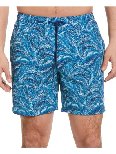 Cubavera Mens Printed Polyester Swim Trunks In Multi