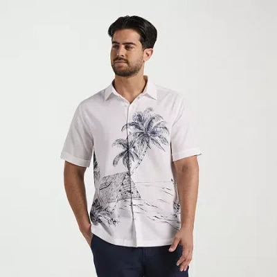 Cubavera Mens Short Sleeve Classic Fit Button-down Shirt In Multi