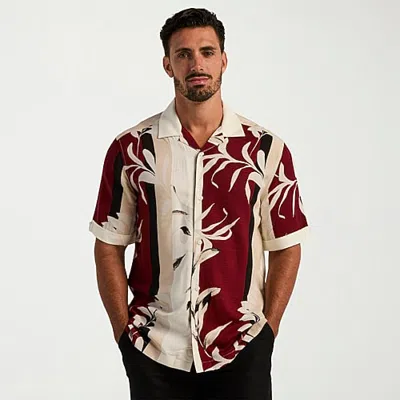 Cubavera Mens Short Sleeve Regular Fit Button-down Shirt In Beige