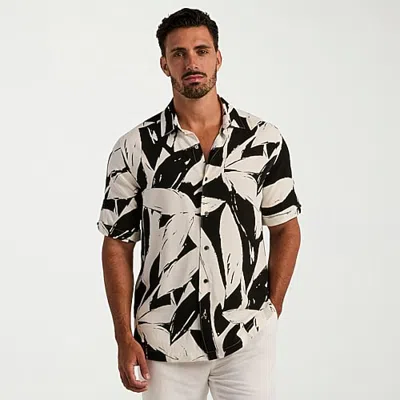 Cubavera Mens Short Sleeve Regular Fit Button-down Shirt In Beige
