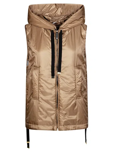 Cube Max Mara Women's Puffer Vest For Ss26 In Brown