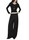 Cubic Draped Pull-on Pant In Black In Black