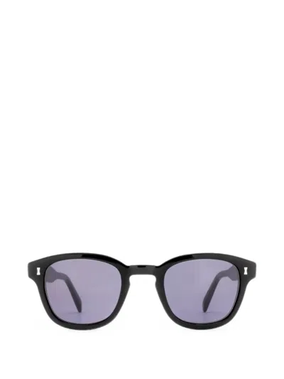 Cubitts Carnegie Bold Round-frame Sunglasses In Black
