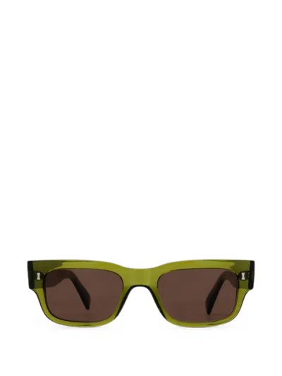 Cubitts Gerrard Rectangle-frame Sunglasses In Green