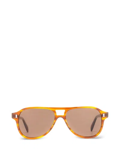 Cubitts Killick Pilot-frame Sunglasses In Brown