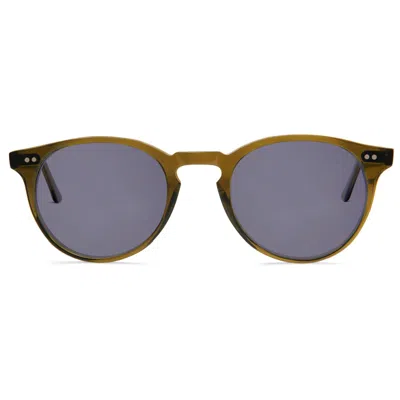 Cubo Eyewear London Women's Green Miles Sunglasses Olive Crystal In Purple