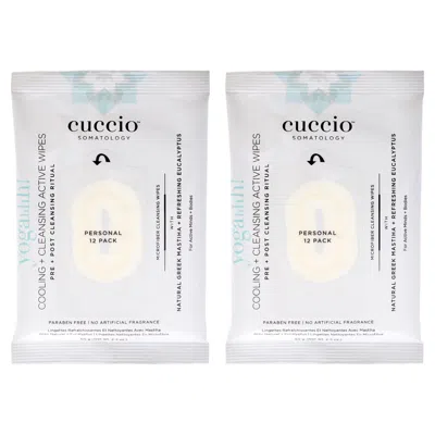 Cuccio Somatology Somatology Yogahh Cooling Plus Cleansing Wipes By  For Unisex - 12 Count Wipes - Pa In White