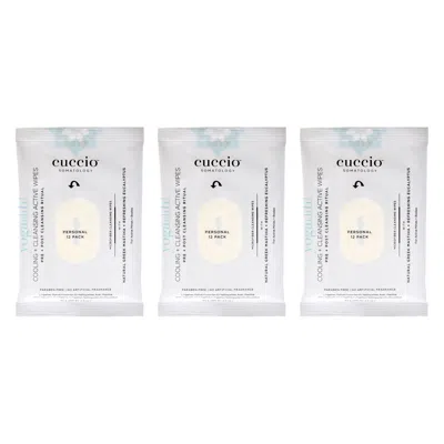 Cuccio Somatology Somatology Yogahh Cooling Plus Cleansing Wipes By  For Unisex - 12 Count Wipes - Pa In White
