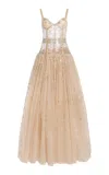 Cucculelli Shaheen Constellation Tulle Dress In Silver