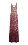 Cucculelli Shaheen Degradé Iridescent Medallion Maxi Dress In Multi