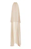 Cucculelli Shaheen Embellished Silk Chiffon Mini Dress In Gold