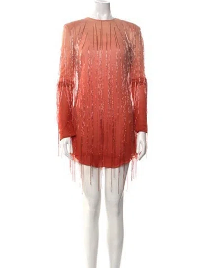 Pre-owned Cucculelli Shaheen Patterned Mini Dress In Pink