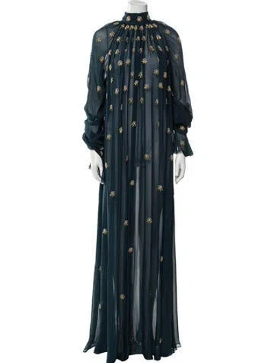 Pre-owned Cucculelli Shaheen Silk Dress In Blue