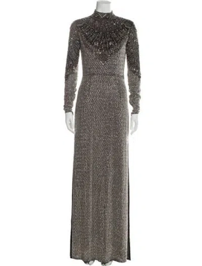 Pre-owned Cucculelli Shaheen Silk Long Dress In Black