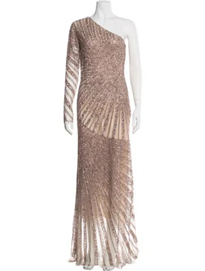 Pre-owned Cucculelli Shaheen Silk Long Dress In Pink