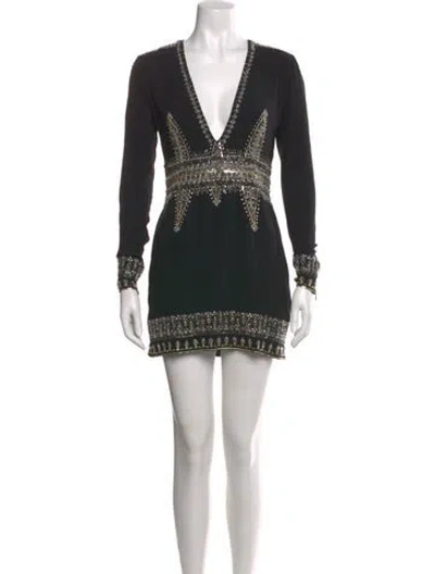 Pre-owned Cucculelli Shaheen Silk Mini Dress In Black
