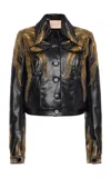 Cucculelli Shaheen Sun Radieux Vegan Leather Jacket In Brown