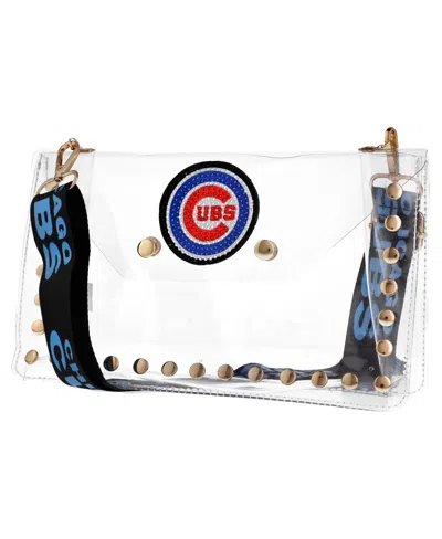Cuce Chicago Cubs Crystal Clear Envelope Crossbody Bag In White