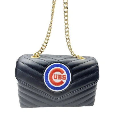 Cuce Chicago Cubs Quilted Crossbody Purse In Black