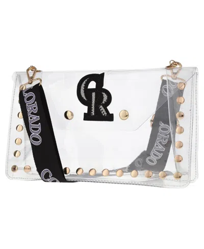 Cuce Colorado Rockies Crystal Clear Envelope Crossbody Bag In Gold