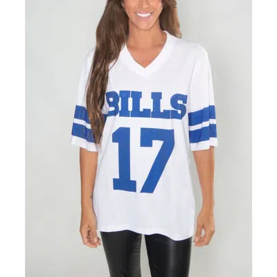 Cuce Josh Allen White Buffalo Bills Crystal V-neck Tunic In Multi