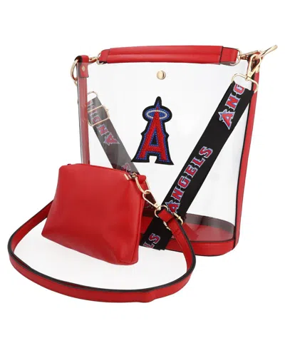 Cuce Los Angeles Angels Rhinestoneâ Clear Purse In Orange