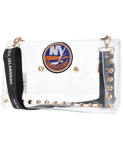 Cuce New York Islanders Crystal Clear Envelope Crossbody Bag In Burgundy