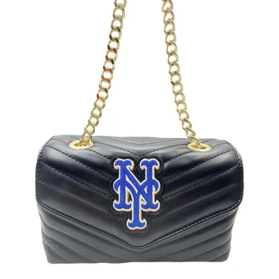 Cuce New York Mets Quilted Crossbody Purse In Black
