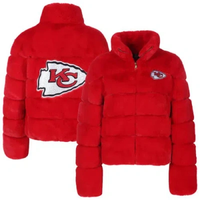 Cuce Red Kansas City Chiefs Faux Fur Full-zip Coat