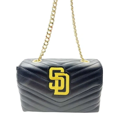 Cuce San Diego Padres Quilted Crossbody Purse In Black