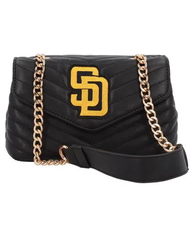 Cuce San Diego Padres Quilted Crossbody Purse In Black