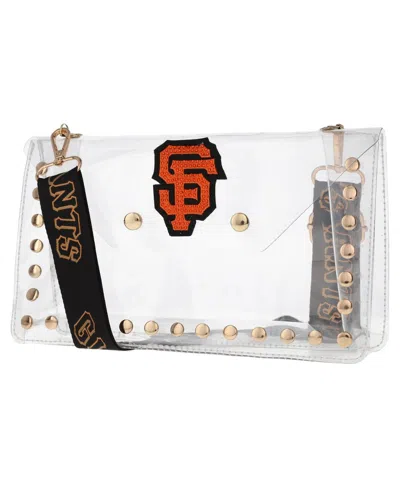 Cuce San Francisco Giants Crystal Clear Envelope Crossbody Bag In Burgundy
