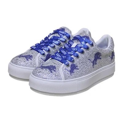Cuce White Detroit Lions Crystal Team Logo Sneakers