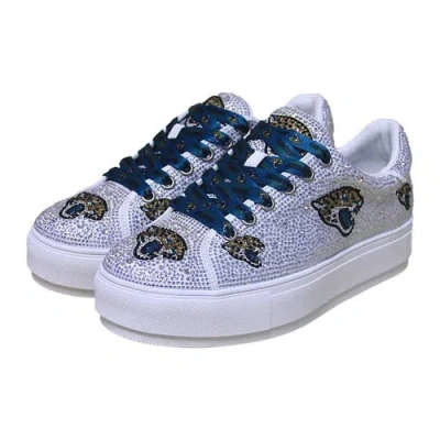 Cuce White Jacksonville Jaguars Crystal Team Logo Sneakers