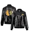 Cuce Women's Black Chicago Blackhawks Sequin Full-zip Jacket In Black