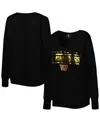Cuce Women's  Black Washington Commanders Sequin Logo V-neck Pullover Sweatshirt In Black