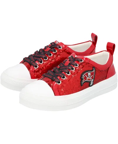 Cuce Women's  Red Tampa Bay Buccaneers Team Sequin Sneakers